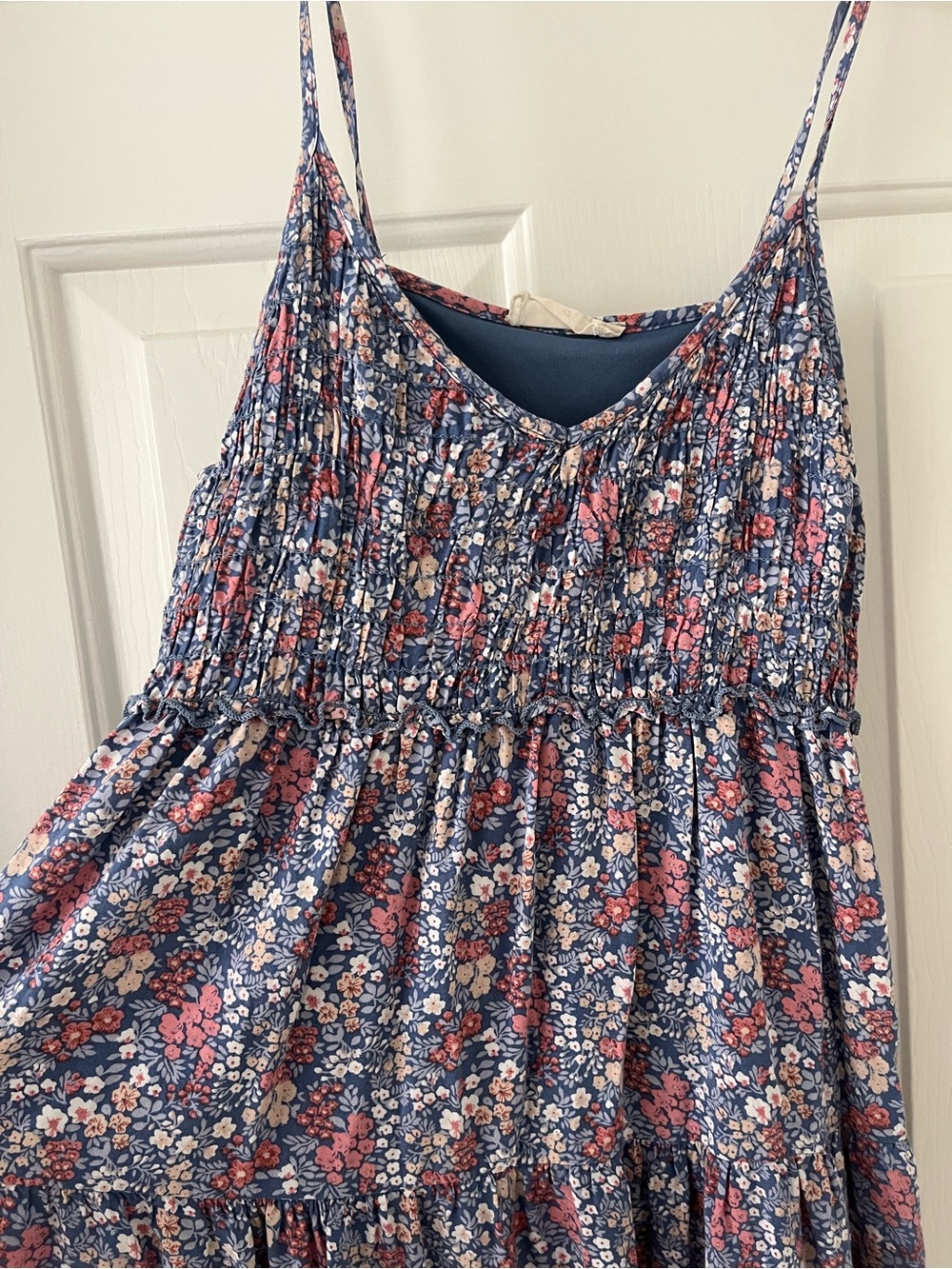Altar'd State Blue Floral Tiered Sundress